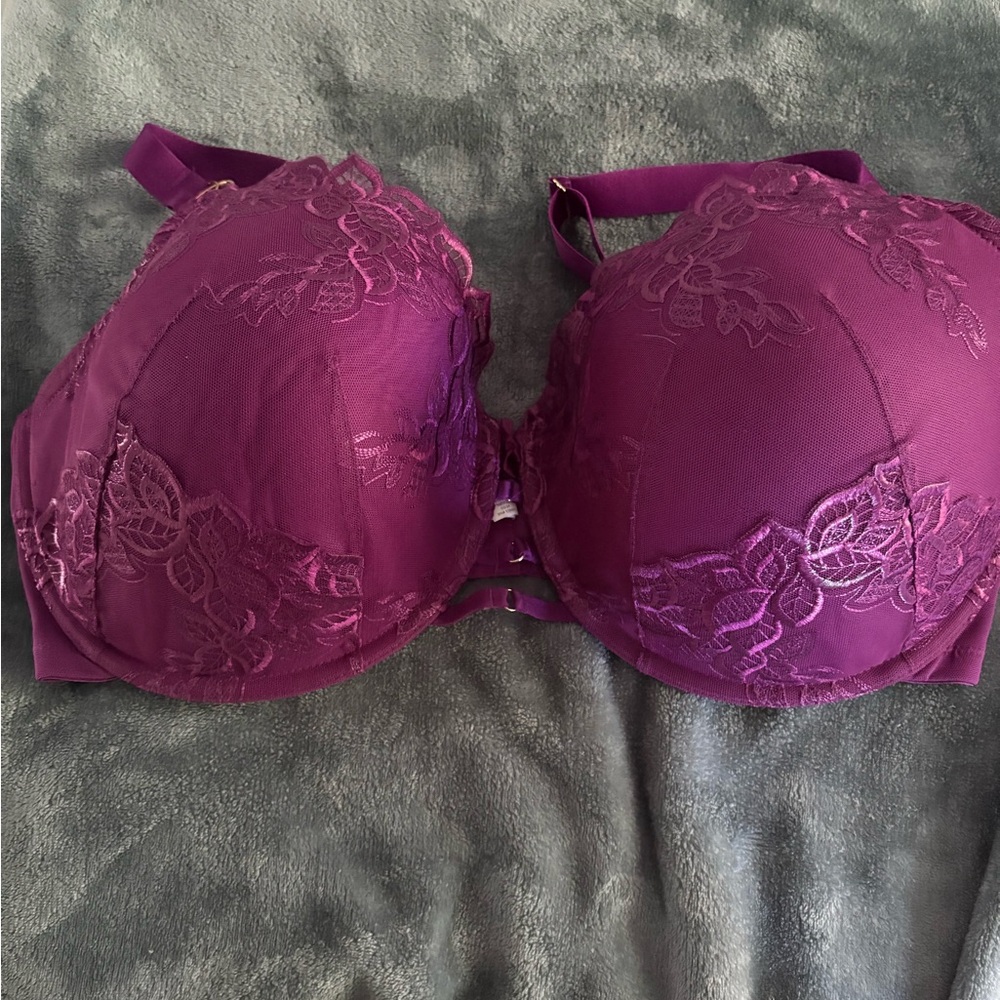 Cacique Rich Purple Lace Bra